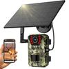 Solar Powered Infrared Trail Camera Night Vision Waterproof Wildlife Monitoring Multifunctional Outdoor