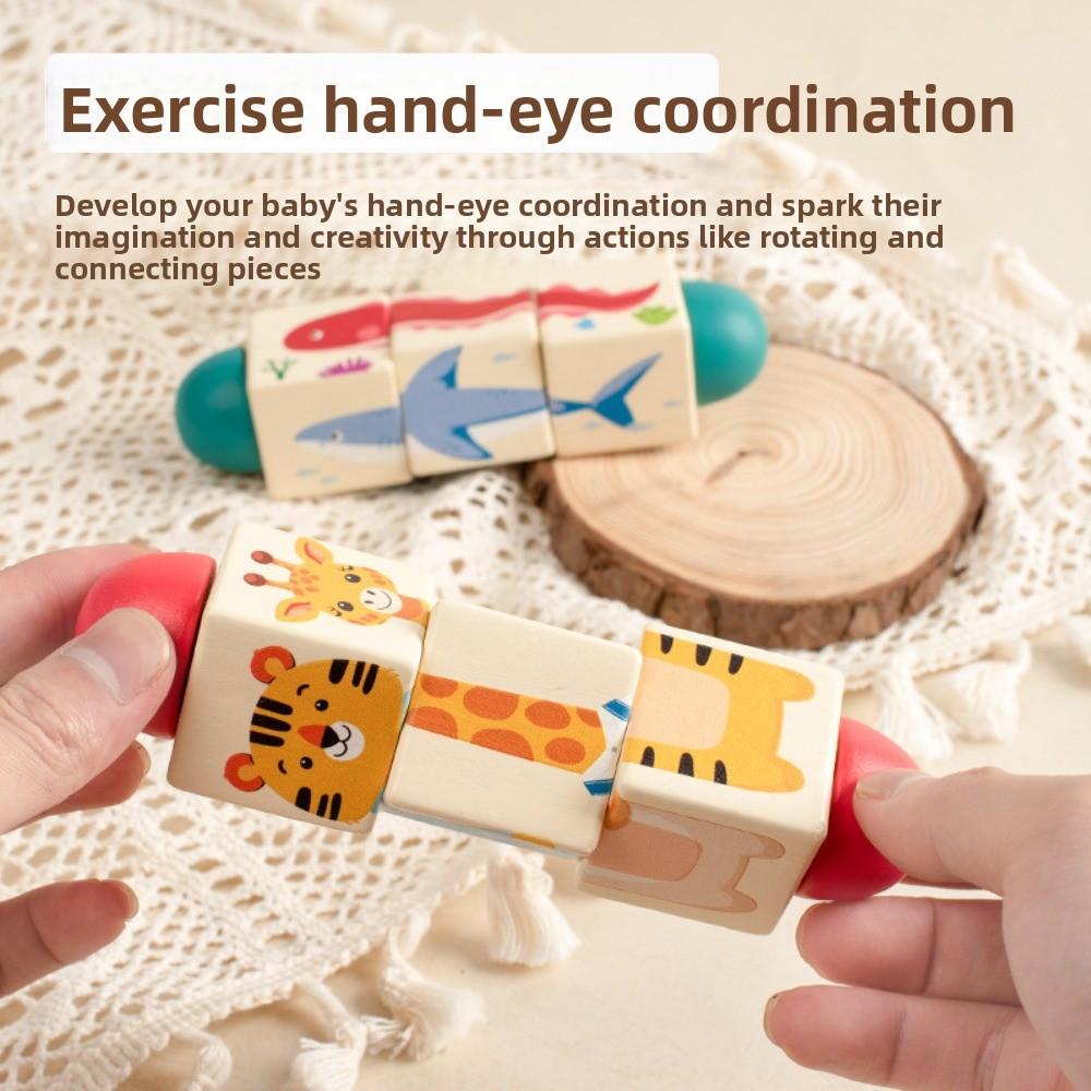 Educational Toy Animal Spin Puzzle Toy for Helps Develop Fine Motor Skills Logical Thinking