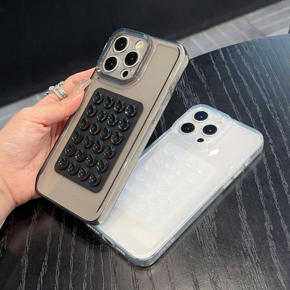 3D Чехол-держатель на присоске для iPhone 17 16 15 14 13 12 11 Pro Max XR X XS 7 8 Plus Mini Мягкая прозрачная противоударная задняя крышка