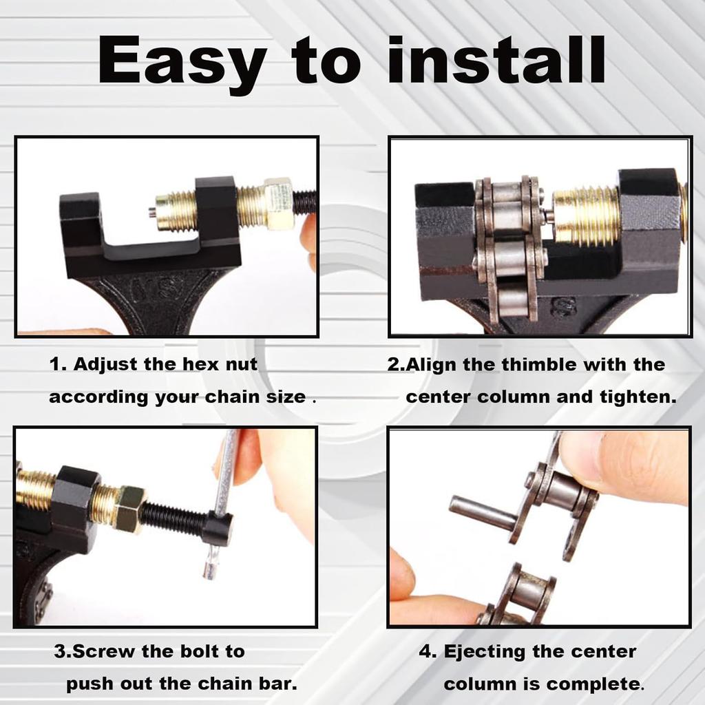 Chain Breaker #420-530, Heavy Duty Chain Breaker Riveting Tool, Chain Removal Pin Link Splitter Motorcycle Accessories Fit for Bike Bicycle ATV Dirt