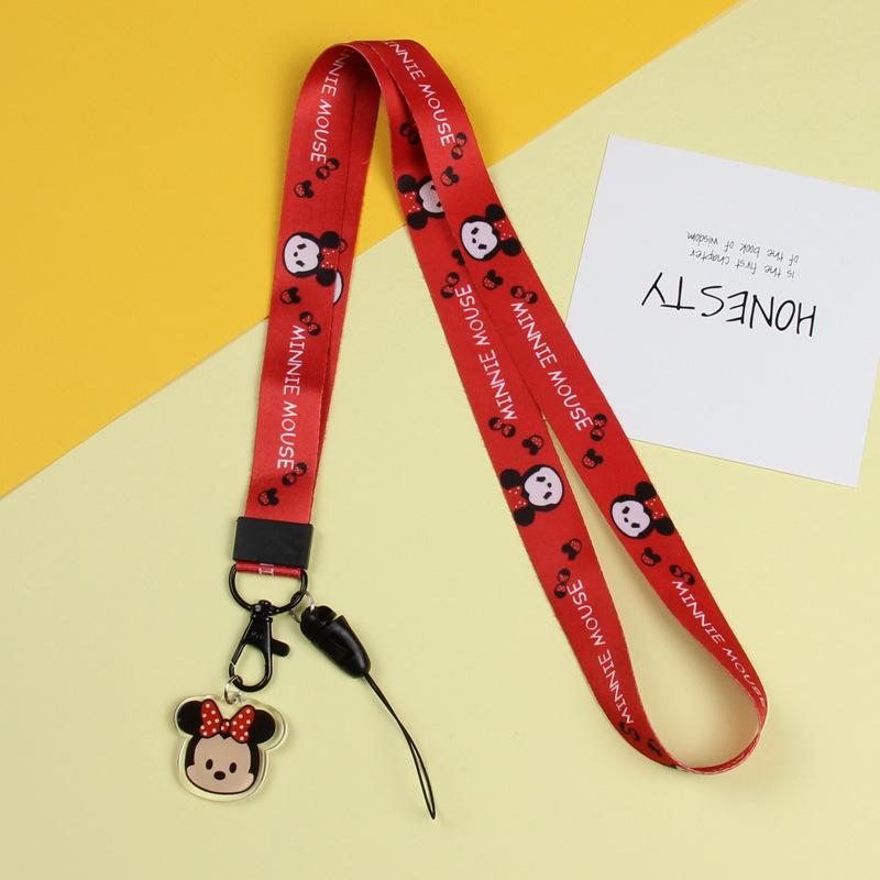 Cartoon Mobile Phone Lanyard, Cute Pendant, Wide And Flat Braided Belt, Lanyard, Key, Badge, Card Cover, Neck Lanyard.