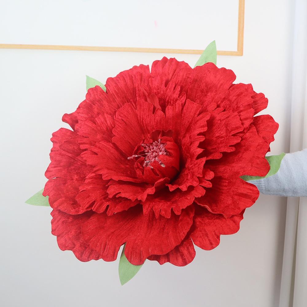 Silk PE Artificial Peony Giant Wedding Flower New Fake Flowers  Window Display