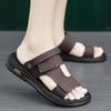 Модные мужские сандалии Летняя уличная пляжная обувь Повседневные пляжные походные сандалии Нескользящие Повседневные Кожаные Дышащие Мягкие Удобные Летние С