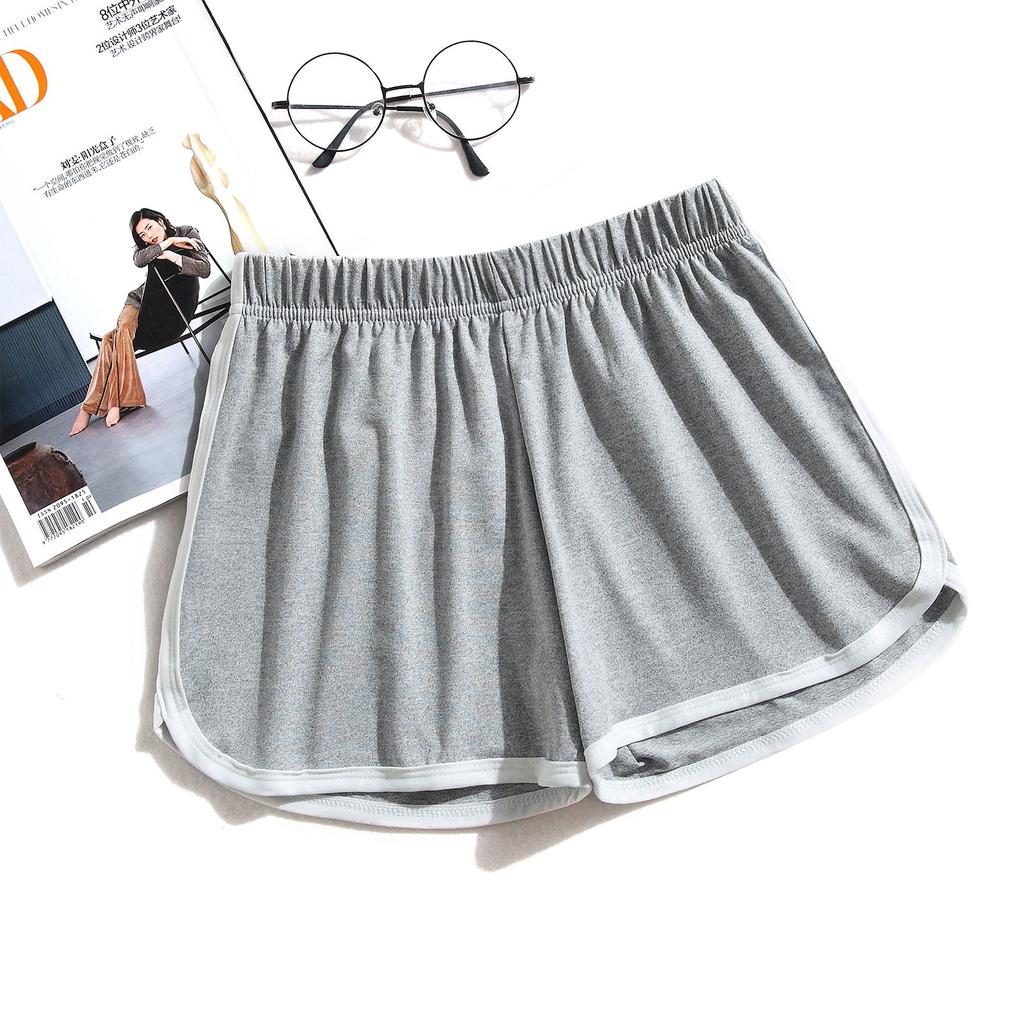 Женские летние модные универсальные гладкие эластичные спортивные шорты