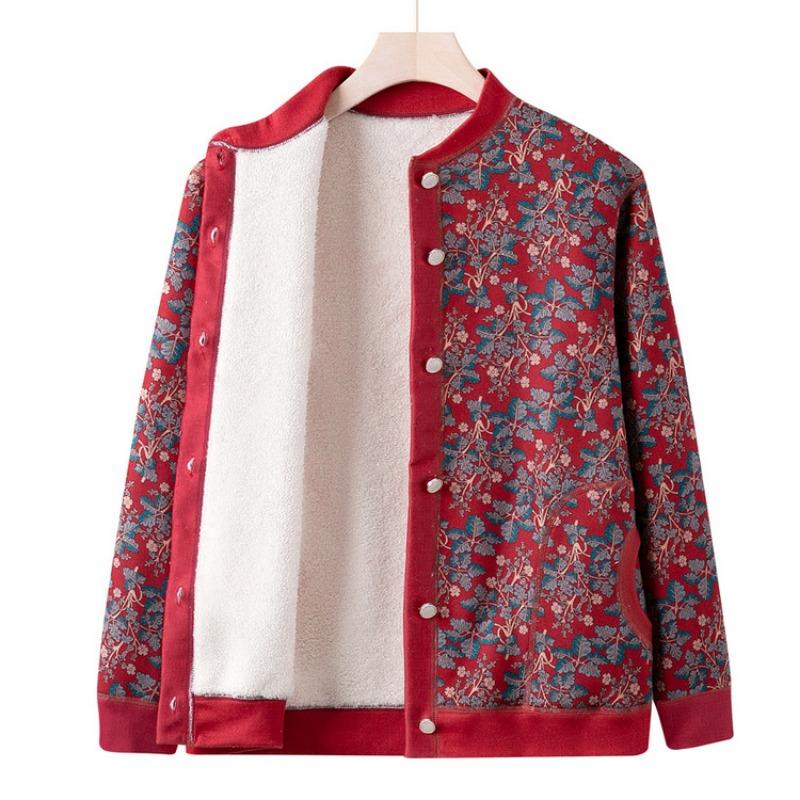 Мама осенняя вязаная куртка-свитер новая для среднего и пожилого возраста повседневный свитер кардиган женский бабушкин топ для пожилых