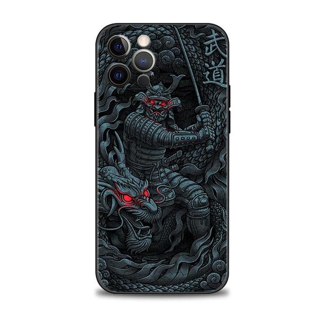 Чехол для телефона с японской самурайской маской Они для Apple Iphone 14 13 12 11 Pro Max 13 12 Mini Xs Max Xr X 7 8 6 6s Plus