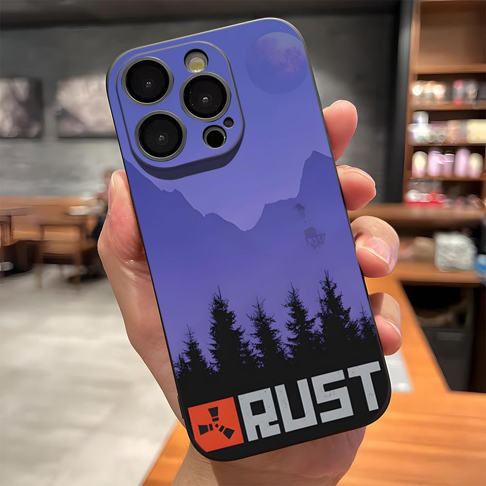 Чехол для телефона RUST Game для iPhone 17 Pro Max 15 Pro 16 14 Plus 12 13 Mini 11 Pro Ударопрочный Мягкий Чехол