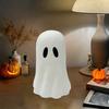 Фигурка призрака на Хэллоуин, жуткая маленькая белая статуэтка призрака из смолы, настольное украшение для дома на Хэллоуин, для украшения полок и столов.