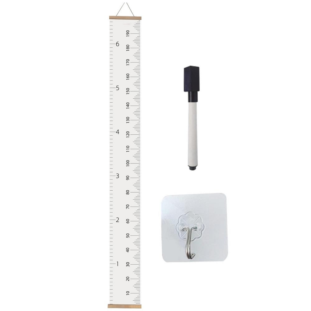 Детские настенные ростомеры с деревянной рамкой, ростомер, тканевый холст, съемная наклейка на стену для декора детской комнаты