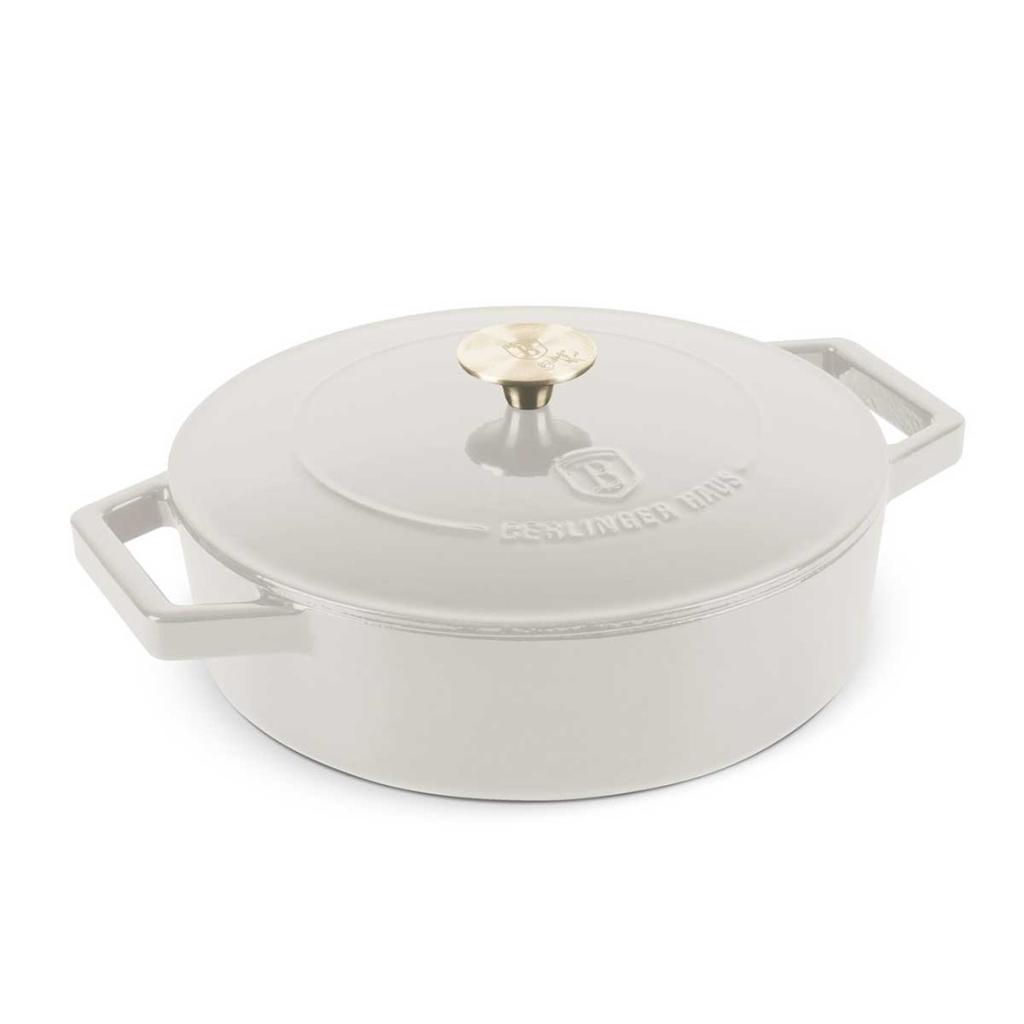 CAST IRON POT 26cm FLAT BERLINGER HAUS BH-6530 SAHARA