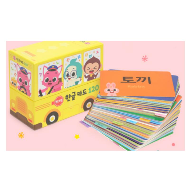 Карточки Pinkfong с корейским хангылем 120 шт.