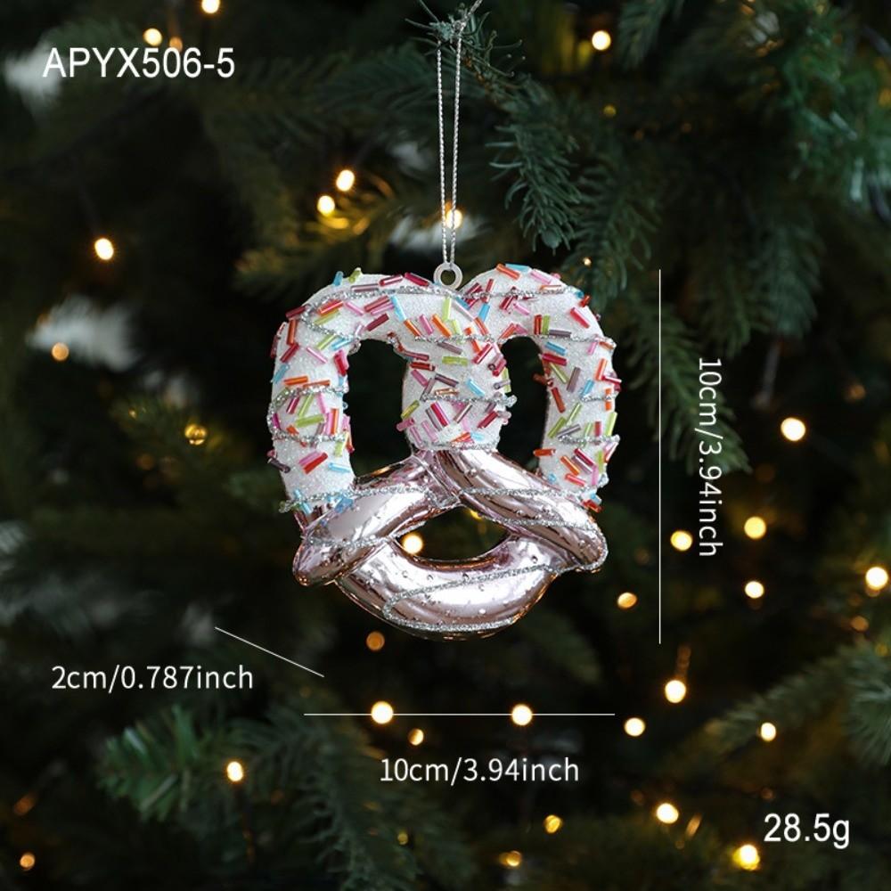 PVC Xmas Hanging Pendant Pop Corn 3D Pink Pendant New Style DIY Lollipop Ornaments  Holiday Decor
