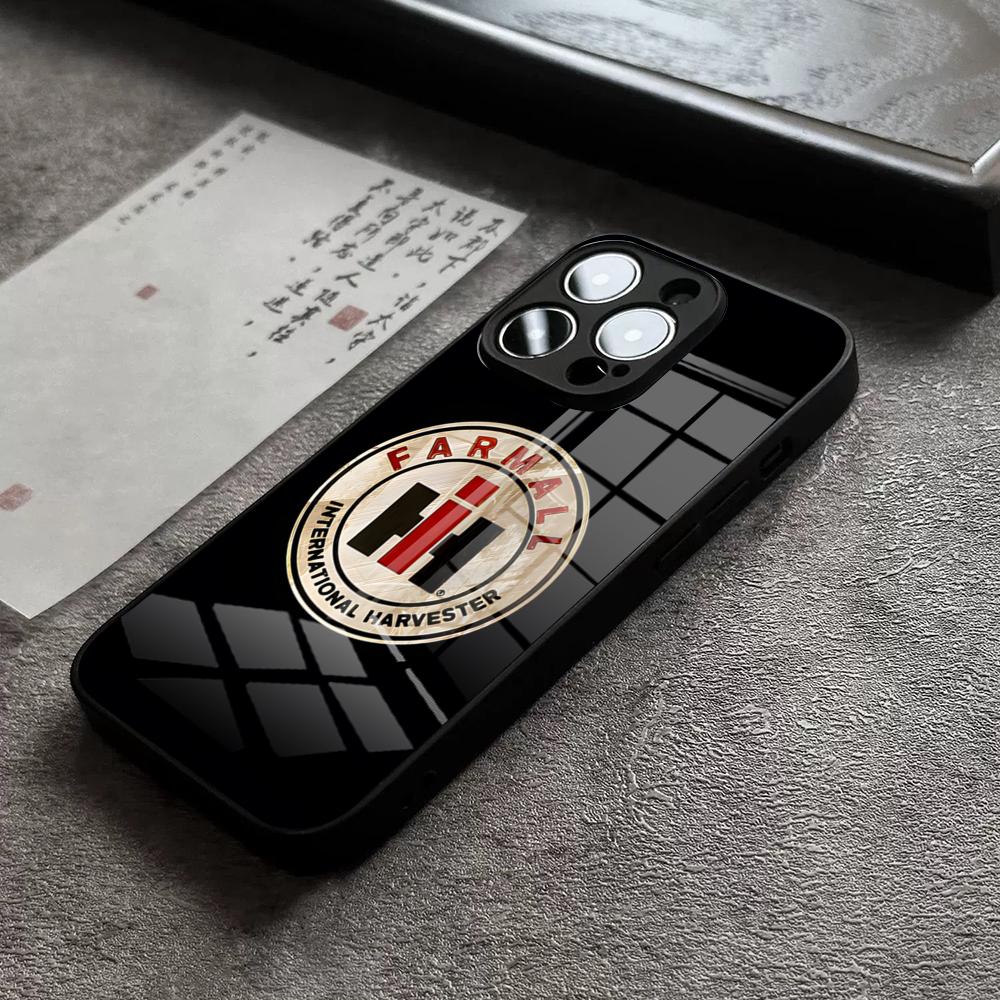 Чехол для телефона International Havester IH Tractor для iPhone 18 17 16 Pro Max 15 Plus 14 Pro 12 11 13 Mini X XR XS Max Стеклянная крышка