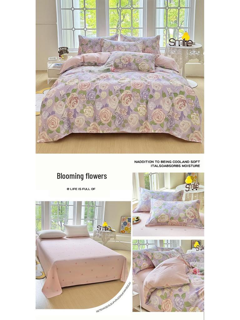 Комплект из четырех предметов из хлопка с принтом «Новый принт» 2025 года.