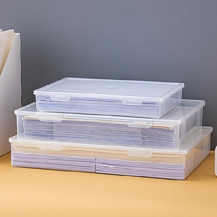 Портативный контейнер для хранения офисных принадлежностей, штабелируемый ящик для документов, влагозащищенный пластиковый контейнер, органайзер для журналов
