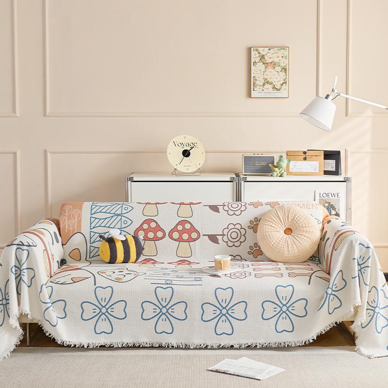 Полотенце для дивана с милым кроликом, полотенце для чехла на диван, ленивый чехол для дивана, защита от царапин от кошек, все включено, универсальная подушка для дивана на все сезоны