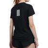 adidas Футболка для бега с коротким рукавом для тренировок, женские топы, черная, GC6649