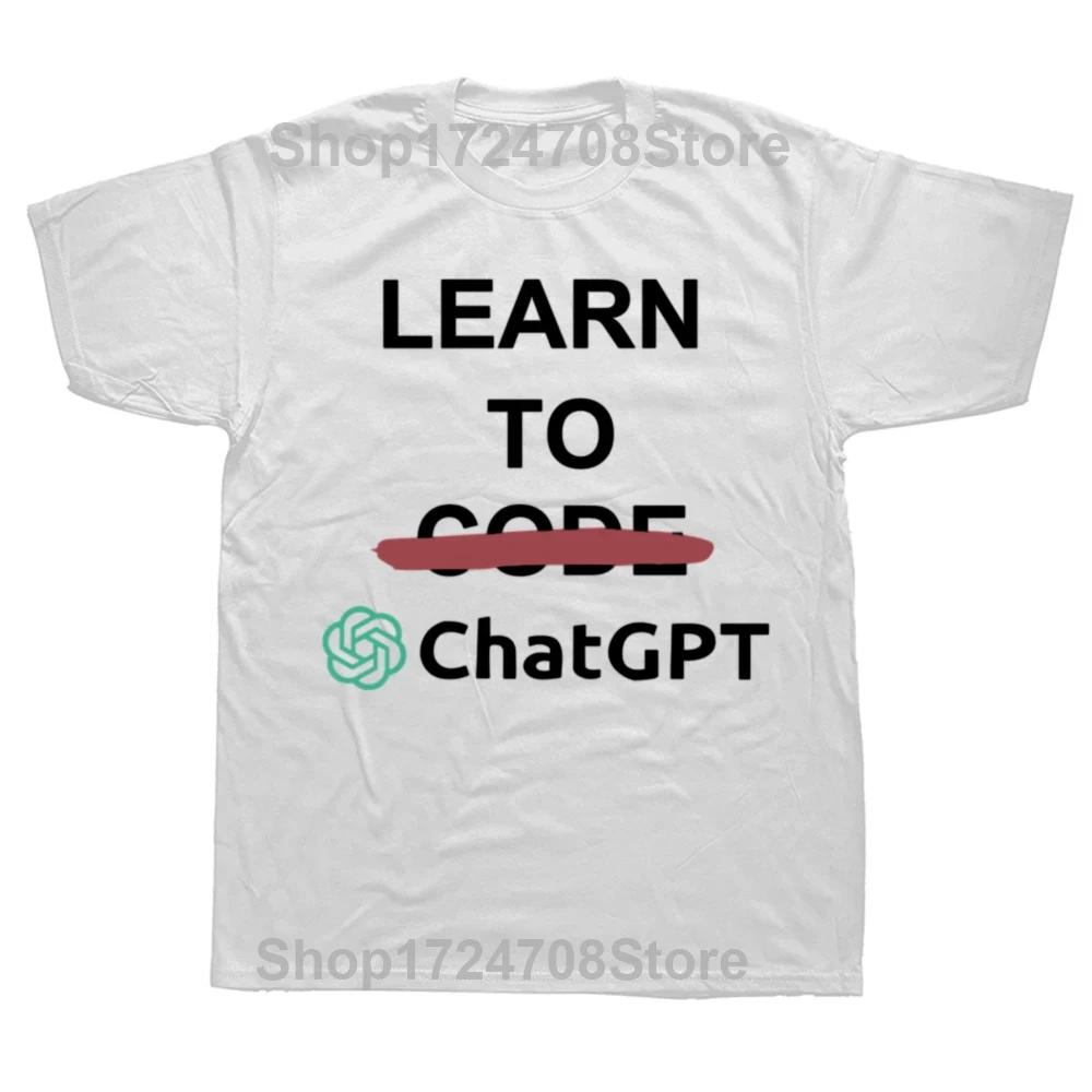 Vintage Unisex T Shirt ChatGPT Chat GPT Developer Programmer Coder Artwork Tee Men Streetwear Male Gift Tops