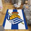 Real Sociedad Pattern Rug Floor Mat for Living Room or Bedroom Soft and Comfortable Carpet a Gift for Birthday and Holiday.