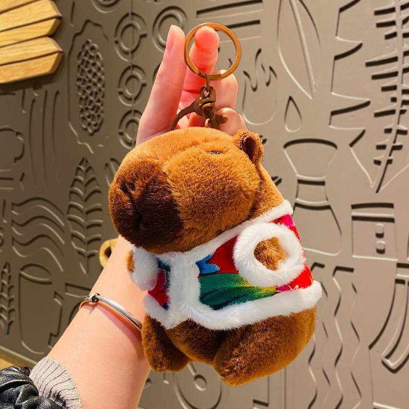 Adorable Plush Capybara Keychain Soft Water Capybara Doll Toy For Kids And Collectors
