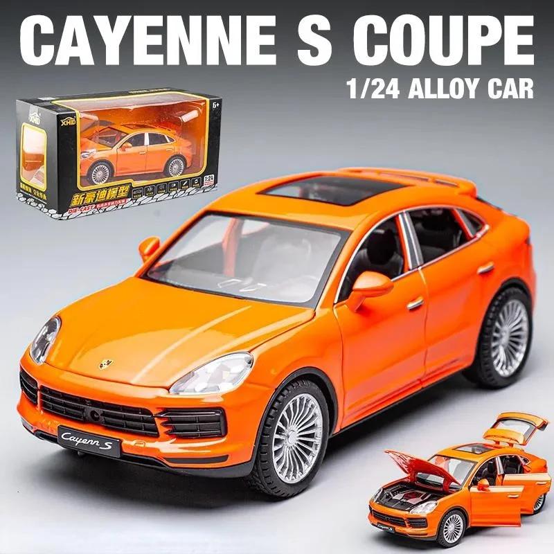 ADY4 1:24 Porsche Cayenne S Turbo SUV Alloy Car Model Diecasts Metal Toy Car Model Simulation Sound Light Collection Kids Gift F384