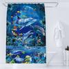 36x72 дюйма Шторки для душа с дельфинами Подводный мир Морская жизнь Тканевая занавеска для ванной Детский декор для ванной в океанской тематике с крючками