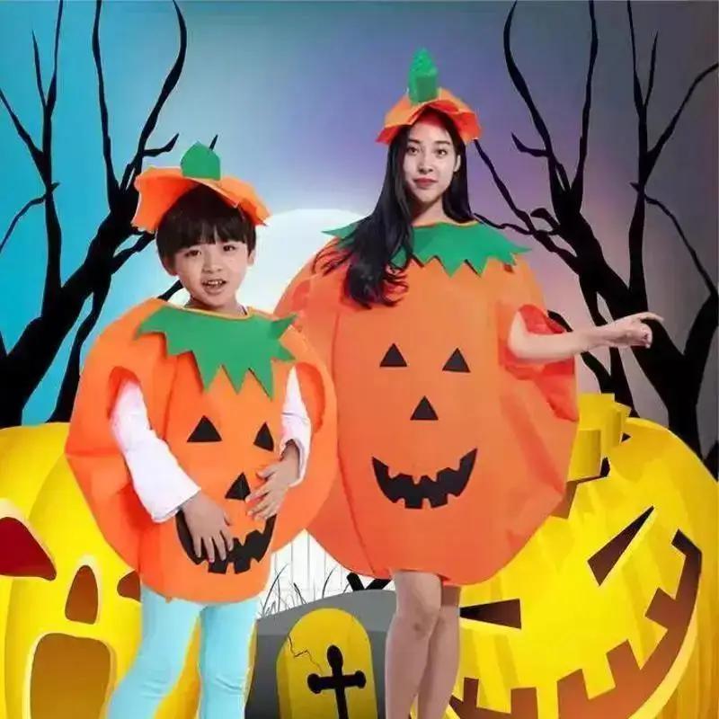 Хэллоуин Тыква Одежда Костюм Косплей Одежда Набор Шляпа Принадлежность для Вечеринки Хэллоуин Рождественский Подарок на Хэллоуин для Взрослого и Ребенка