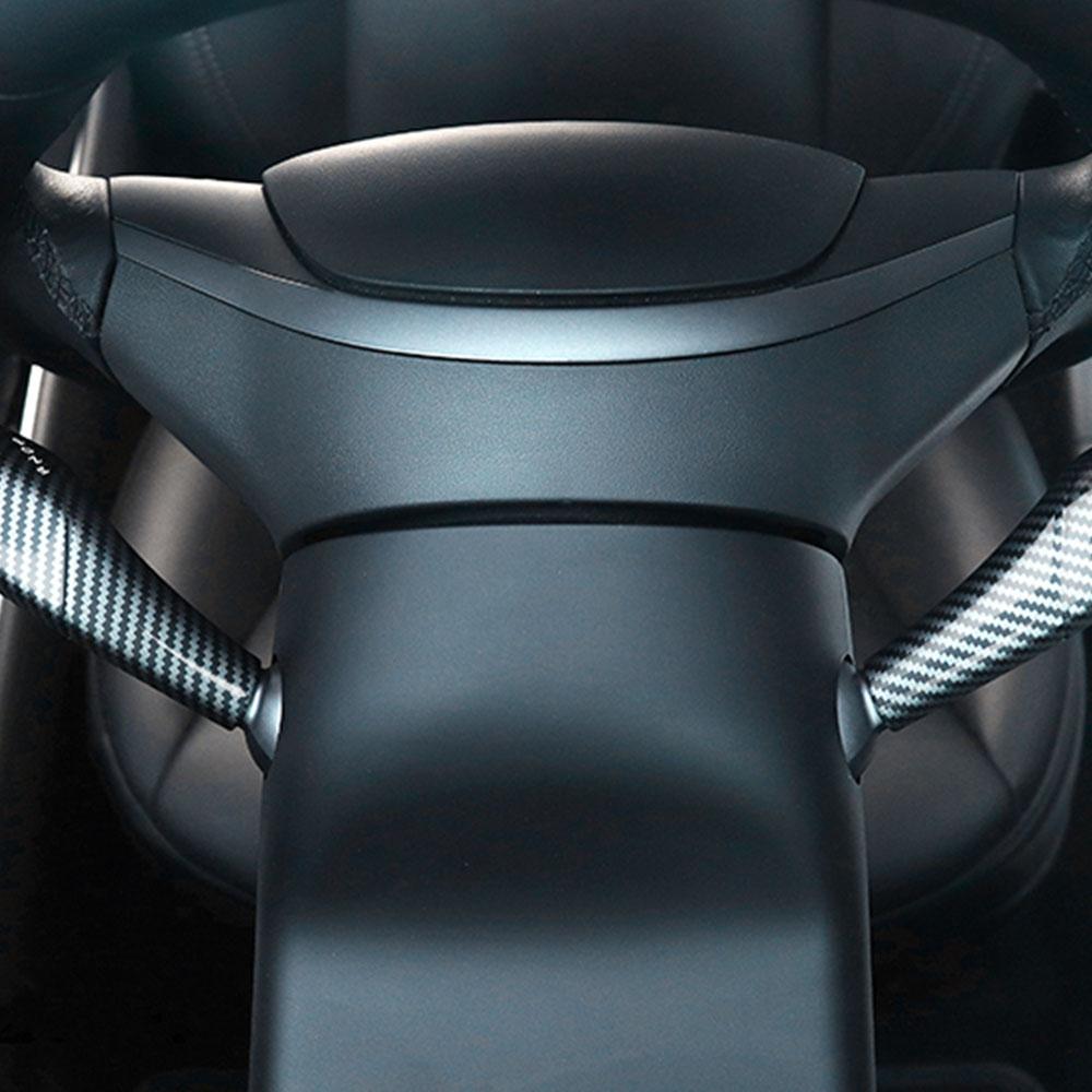 Interior Remodel Carbon Fiber Car Column Shift Knob Cover Decor Armor Steering Rod For Tesla Model 3 Y ABS