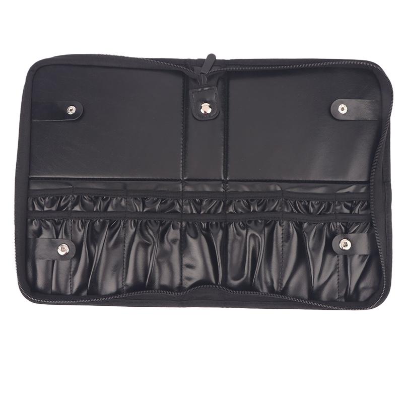 Складная сумка для кистей для макияжа с 12/14/23/29 отверстиями, органайзер для кистей для макияжа, дорожный косметический несессер для пудры