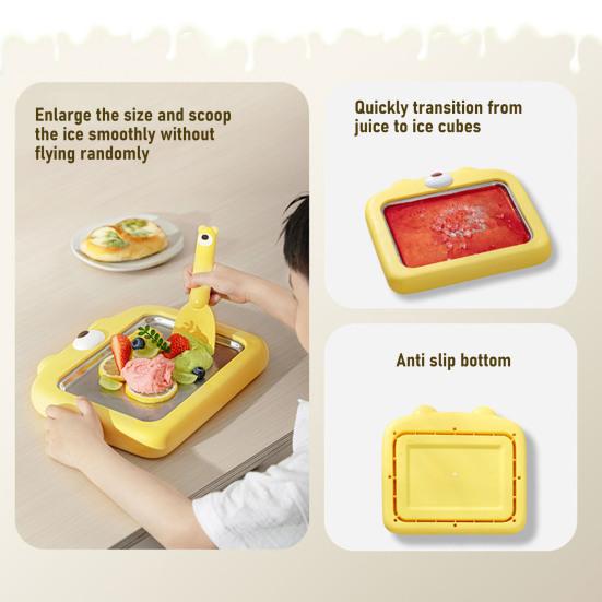 Ручная машина для приготовления мороженого, неэлектрическая машина для приготовления йогурта и щербета со скребком, портативный инструмент для приготовления десертов для детей и семейного отдыха, экологически чистый