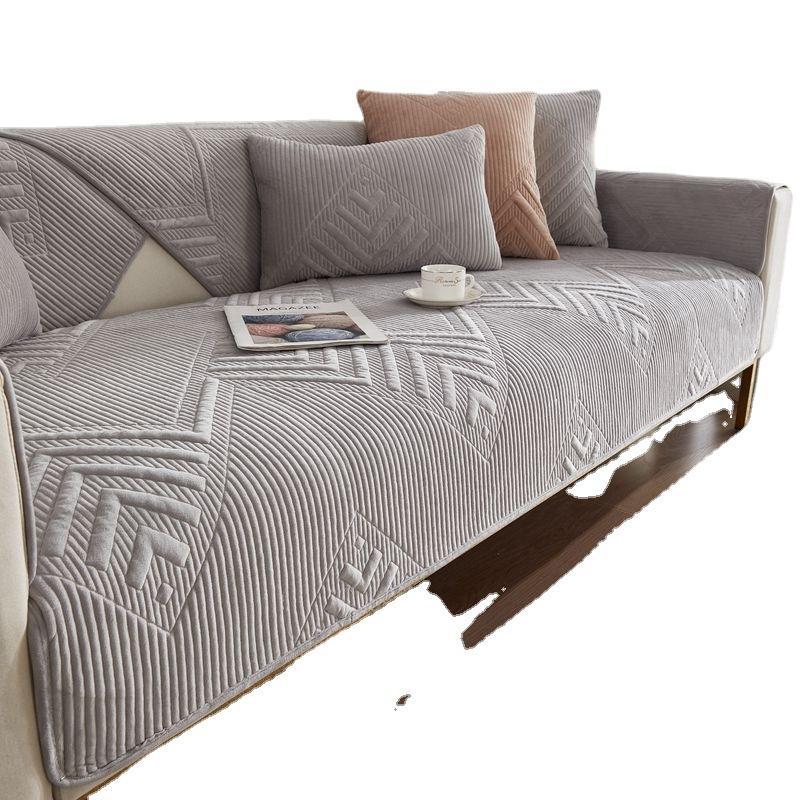 Осень и зима Nordic Ins, белая плюшевая кожаная диванная подушка, хрустальная бархатная подушка, нескользящая спинка, полотенце, простое, современное, теплое