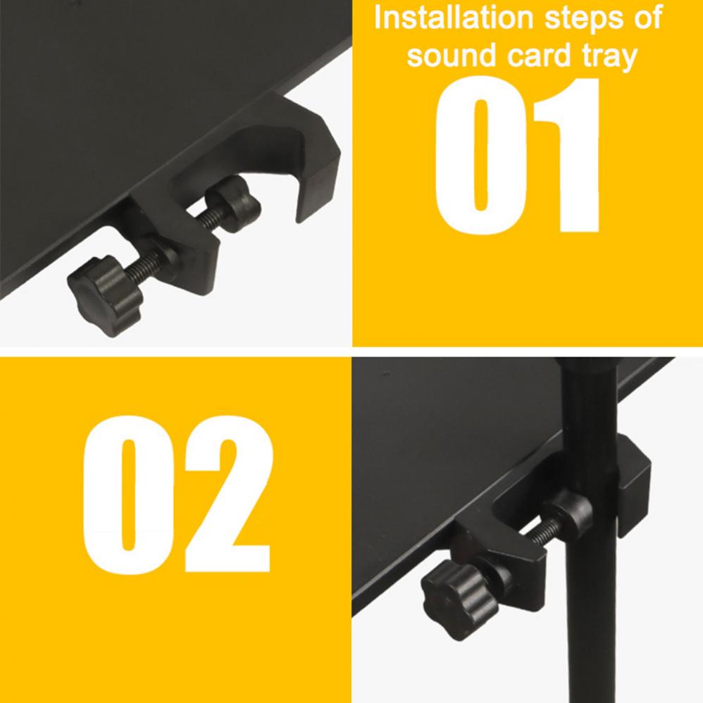 Sound Card Tray Live Microphone Plastic Stand Fit for Tripod Bracket Accessories