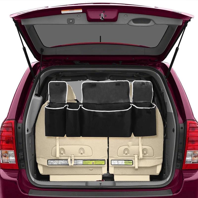 Car Trunk Organizer Backseat Storage Bag High Capacity Multi-use Car Seat Back Organizers Automobile Interior