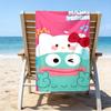 proof beach towel with a Sanrio Clownfish Handun pattern - soft,absorbent,quick-drying,machine washable - perfect for swimming,camping,bathing