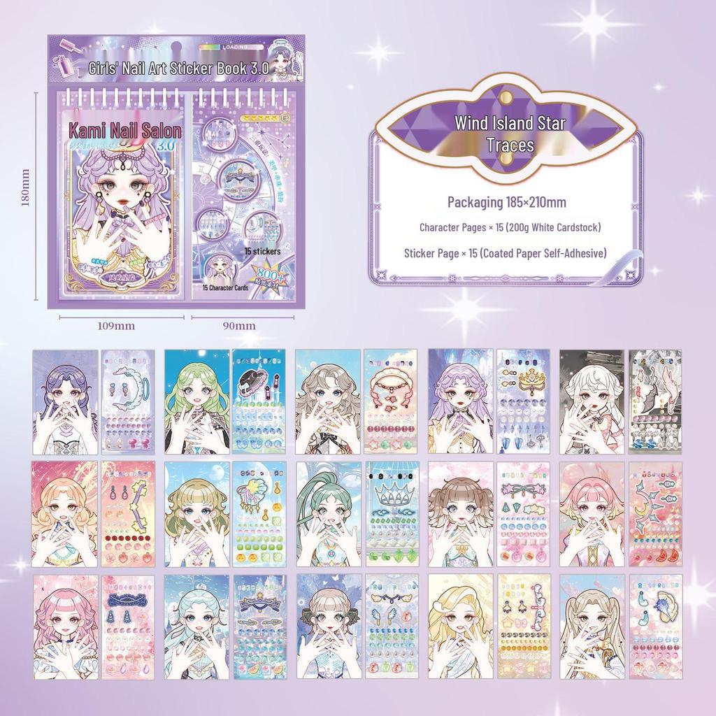 Xinmo Dress-Up Game Sticker Book: Energetic Princess Makeup for Little Girls