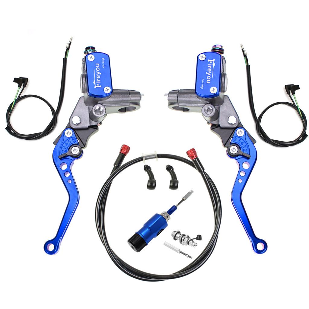Motorcycle Hydraulic Clutch Kit Brake Master Cylinder Brake Hose Kit for Honda Yamaha Kawasaki Suzuki Italika