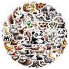 50 Cartoon Animal Graffiti Stickers Mobile Phone Water Cup Waterproof Decorative Stickers Creative Cute Animal Stickers