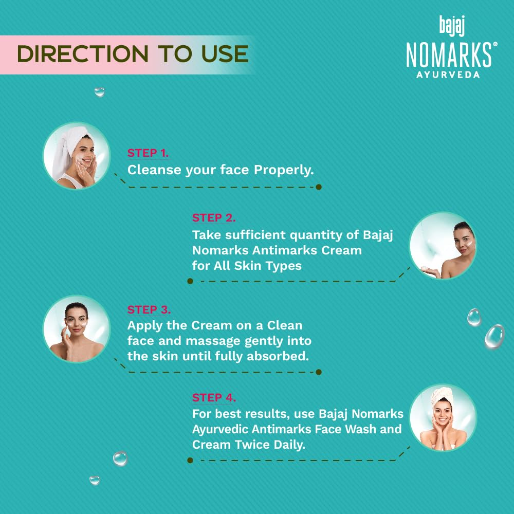 BAJAJ Nomarks Ayurveda Cream for Normal Skin 25gm Pack of 1 with Soothing Calendula and Turmeric Protection