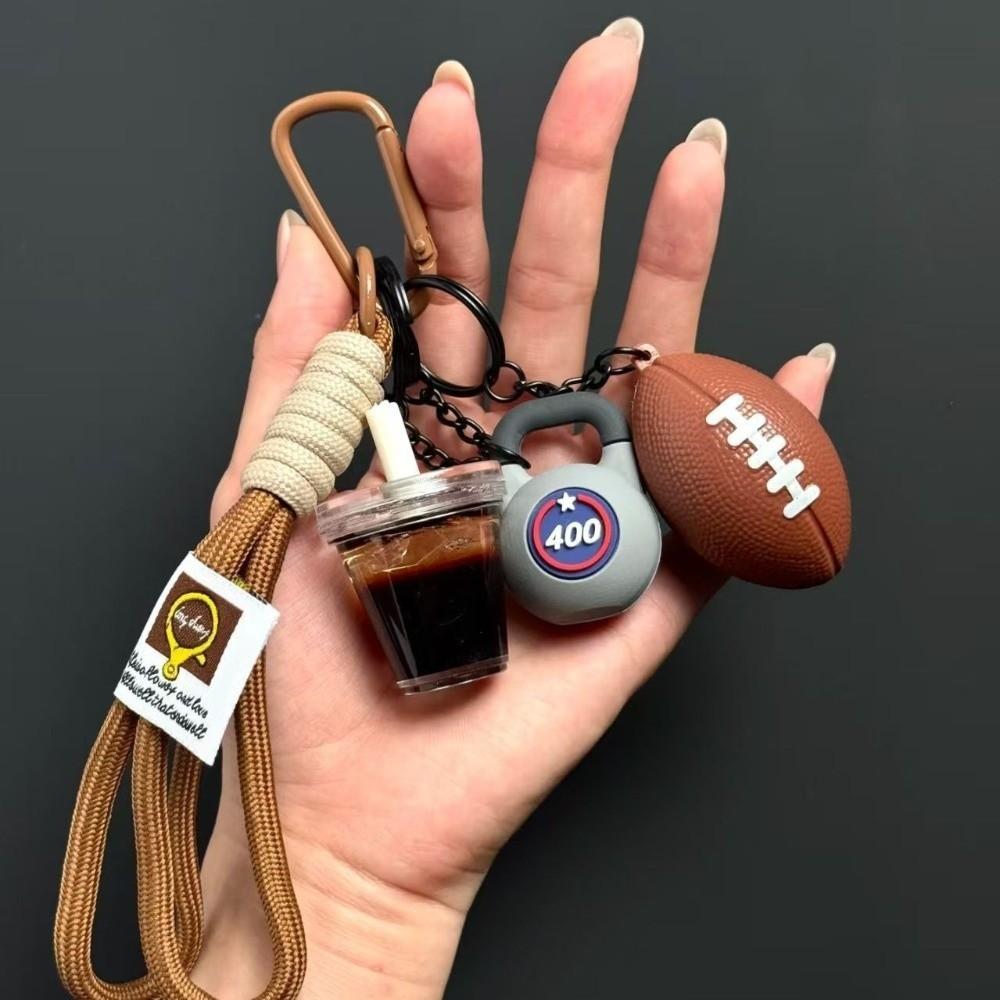 Water Cups Fitness Series Keychain Dopamine Iced Americano Pendant Fitness Prople