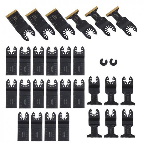 Universal Titanium Multitool Blades 28 PCS Oscillating Saw Blades Kit