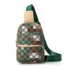 Checkered Print Chest Bag Male and Female Universal Large Capacity Shoulder Bag Personalized Camouflage Pattern Bag