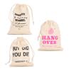 6pcs Bachelor Party Gift Bags with Drawstring Linen Party Favors Bachelor Bridal Shower Pouches for 