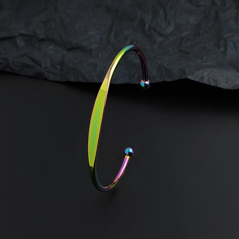 New Spherical Colorful C-shaped Opening Adjustable Bracelet, High Quality Gold Plated Women's Bracelet, Wedding Party Jewelry