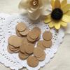 100Pcs Round Brown Tags Price Blank Label Luggage Hang Paper Kraft