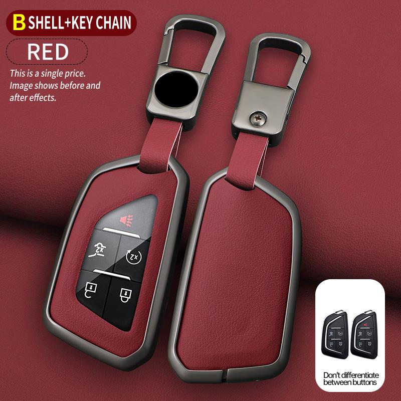 Metal Key Fob 3/4/5/6 button Cover Case for Chevrolet Silverado 1500 Suburban Tahoe for Cadillac for GMC Sierra Yukon 2023 2024