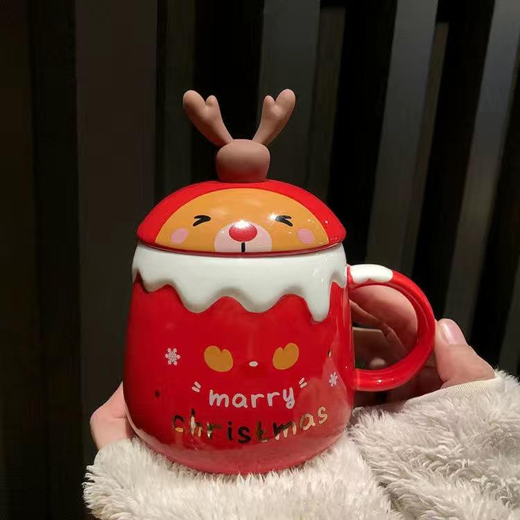 Cute Mug Personality Creativity Elk Penguin Ceramic Water Cup Coffee Cup Milk Cup Christmas Gift Mug