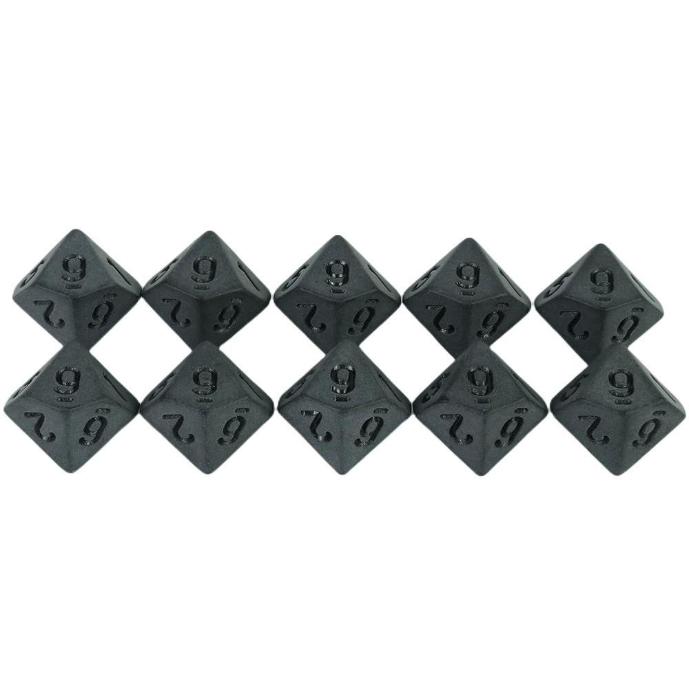Черные игральные кости D4-D20, набор многогранных игральных костей для клубной игры, 10 шт., игральные кости для ролевых игр