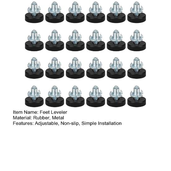 24 шт., выравниватели мебельных ножек, нержавеющие, устойчивые к коррозии, простая установка, набор скользящих выравнивающих ножек для мебели