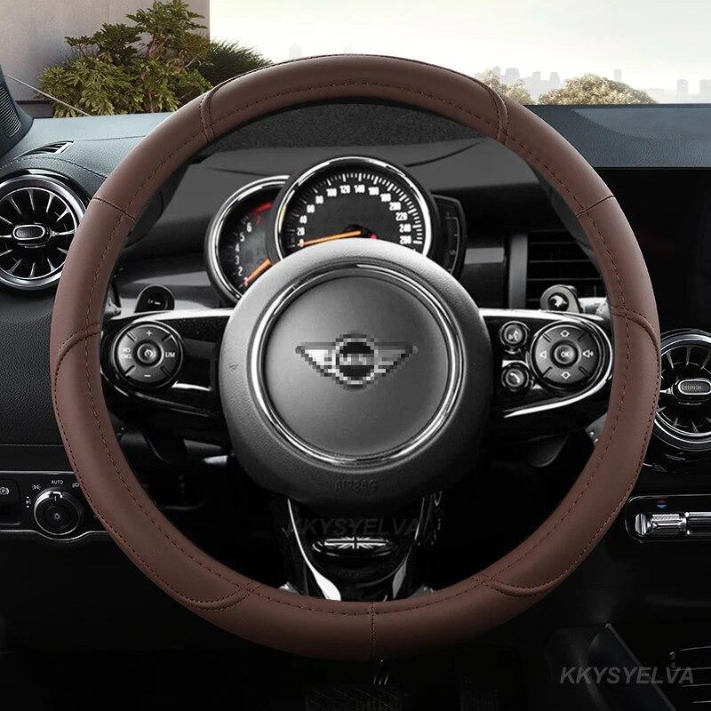 Microfiber Leather Car Steering Wheel Cover For MINI Cooper R50 R55 R56 F57 Clubman Countryman Clubvan Coupe Auto Accessories