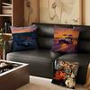 Classic Movie Back To The Future Pillow Case Antidustmite Pillowcase Invisible Zipper Silky Short Plush Sofa Cushion Cover